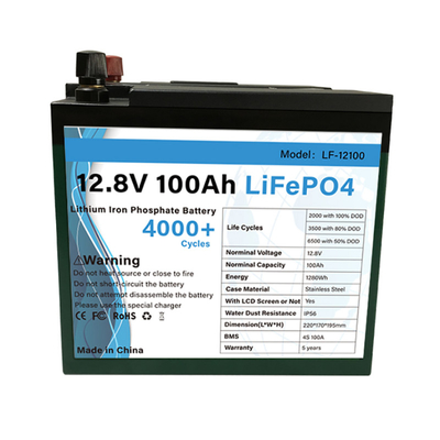 bloco da bateria de 12V 100A LiFePO4 para o armazenamento de energia solar